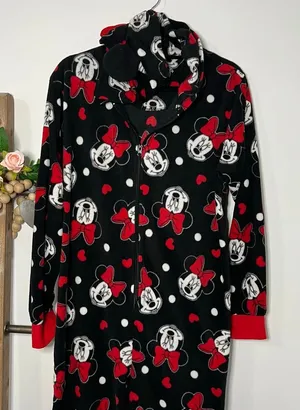 Disney Minnie Mouse Sleep Jumper Zip Up‎ Size X Large thumbnail 1