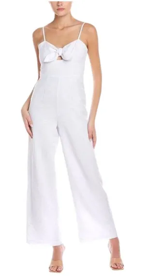 HUTCH Seersucker Jumpsuit Wide Leg White Savannah Size‎ 6 thumbnail 1