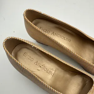 Enzo Angiolini Womens 9 Heels Pumps Dress Shoes Beige Square Toe Classic‎ Spain thumbnail 5