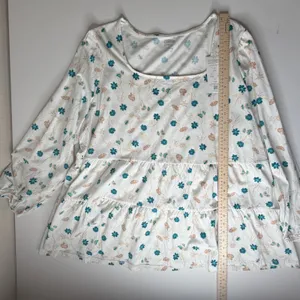 NWT Lands End Floral Tiered Top Size 3X Lightweight Peplum Cottage Boho Comfy‎ thumbnail 10