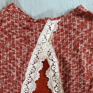 Entro Textured Orange and Cream Sweater thumbnail 8