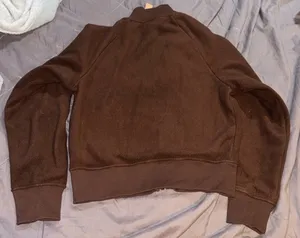 SKIMS FLEECE LOUNGE JACKET 'COCOA' thumbnail 3