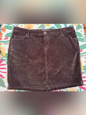Torrid Womens Brown Corduroy fall Mini Skirt size 18 thumbnail 3