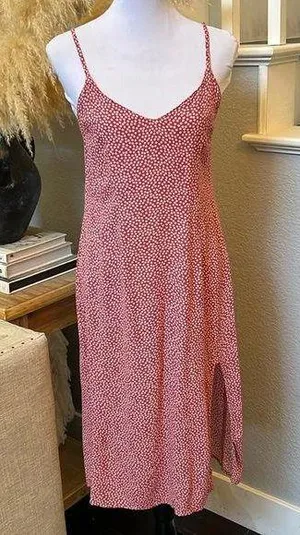 Abercrombie Red Floral Slip Dress, Size Small thumbnail 1