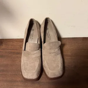 NWOT Ophelia Roe Mod Square Toe 3.5‎ Inch Platform Penny Loafers Size 8.5 A8 thumbnail 3