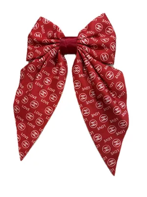 NWOT Fashion Hair 🎀Bow Clip Red and White Love CC thumbnail 1
