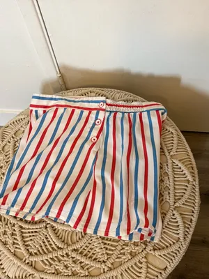 Mattel Red, Light Blue & White Striped shorts. thumbnail 5