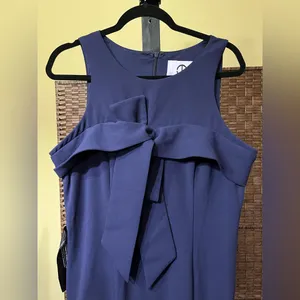 New JS Collections Leona Bow Sleeveless Gown – Midnight Blue – Size 14 thumbnail 4