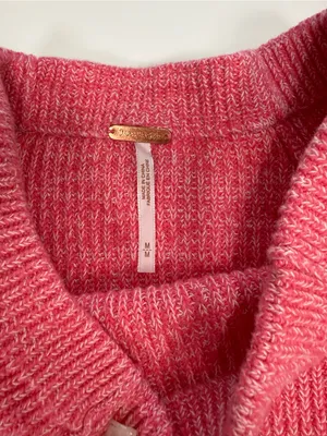 Free People Rose Pink Cropped Crewneck Sweater Size Medium NWOT thumbnail 5