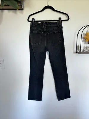 Good American Black Straight Leg Denim Jeans Size 4/27 thumbnail 2