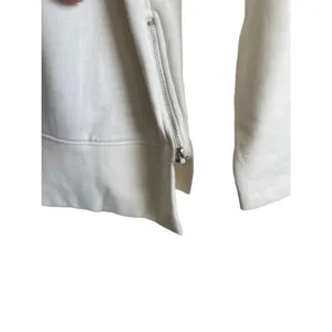Noisy May Cream Textured Mock Neck Sweatshirt‎ XS Side Zip Minimalist Scandi Top thumbnail 7