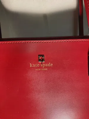 kate spade Red Smooth Leather Sawyer Street Tory Tote with Charm thumbnail 2