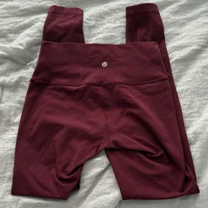 Lululemon Athletica Burgundy Leggings thumbnail 3