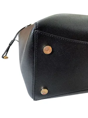 Michael Michael Kors Voyager Medium Crossgrain Leather Tote Bag Black thumbnail 10