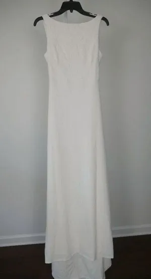 Lulu's White Lace Boat Neck Cutout Back Maxi Dress XS thumbnail 3