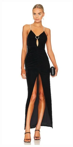 MAJORELLE Amore Gown in Black Small thumbnail 1