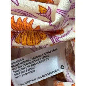 Universal Thread‎ Floral Puff Sleeve Mini Dress Cream Orange Purple XS NEW thumbnail 7