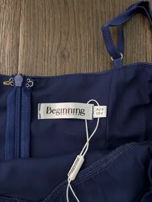 Beginning Boutique Homecoming Dress Navy thumbnail 3