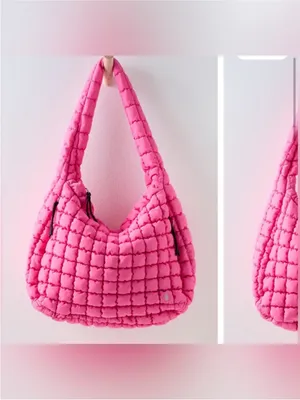 NWT Free People FP Movement Quilted Carryall Bag - bubblegum pink - One Size thumbnail 3