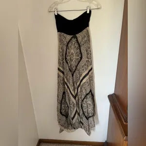 Vintage 90s Y2K Nicole Miller collection vintage silk long strapless dress thumbnail 9