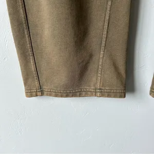 Gap Heavyweight French Terry Barrel Leg Sweatpants Moss Green Wash Large Tall thumbnail 4
