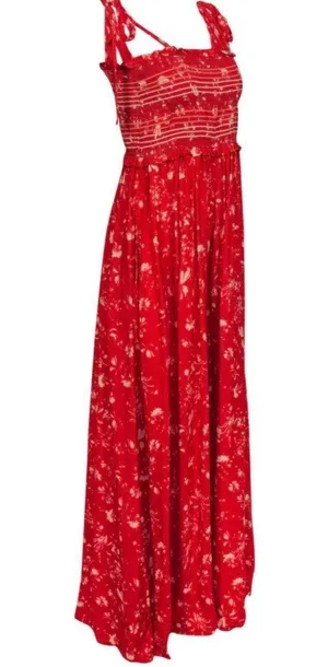 Free People Color My World Red Jumpsuit thumbnail 1