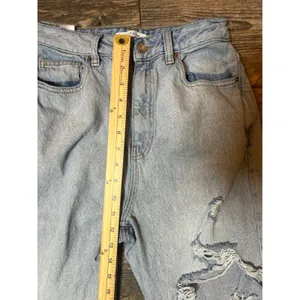 PacSun 90s Boyfriend Jeans Light Wash Distressed Denim Size 27 Ripped Grunge Y2K thumbnail 8