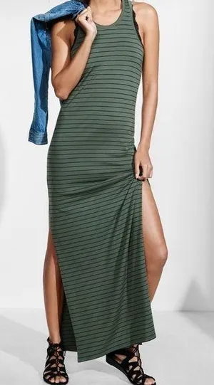 Stripped Maxi Dress thumbnail 1