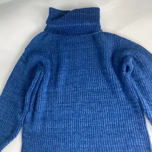 Free People Slouchy Sweater Women Blue 'Eleven' Tunic Medium Oversize Turtleneck thumbnail 6