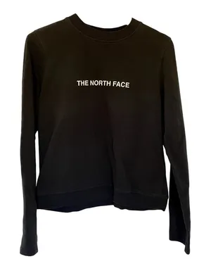 The North Face black‎ crewneck pullover sweater women's size medium cotton thumbnail 1