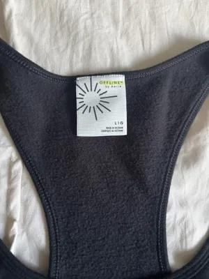 Black Aerie Fleece Lined Tank thumbnail 3