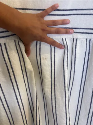 Old Navy XXL White Navy Striped Babydoll Mini Dress Coastal thumbnail 5