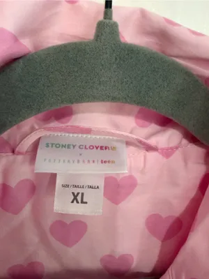 Stoney Clover Lane x PBTeen Pajama Top Heart Print Sateen Extra Large thumbnail 4