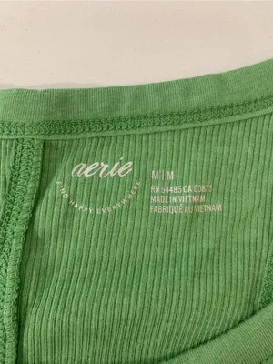 Aerie Green Ombre Ribbed Scoop-Neck Tank - Size Medium thumbnail 3