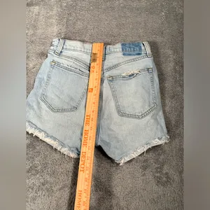 Abercrombie & fitch high rise Light Blue Distressed Denim Shorts 25/0 curve love thumbnail 9