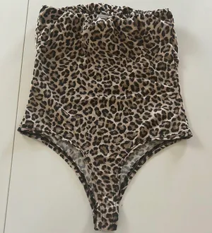 Gaze strapless Bodysuit in Brown and Black leopard print Size M thumbnail 3