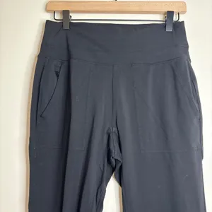 Athleta Womens Black High Rise Ribbed Waistband Jogger Pants‎ Size Small S thumbnail 2
