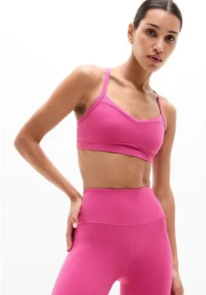 New Athleta M Vital Bra Jewel Pink Medium Cup D-DD thumbnail 1