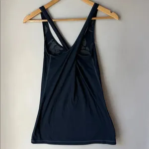 Hollister Sheer Crossback Dark Blue Tank Top thumbnail 3