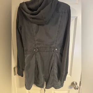 Abercrombie & Fitch Jacket Womens Charcoal Gray Military Hooded Utility, S‎ thumbnail 6