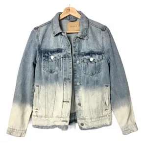 NEW Blank‎ NYC Raw Hem Dip Dye Jean Jacket XS thumbnail 2