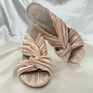 Free People X Jeffrey Campbell Venice Mule Heels 6.5 Twist Satin Feminine Chic thumbnail 9