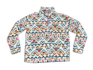 Eddie Bauer Midweight Plush Quarter zip fleece Pullover Sweater Southwestern thumbnail 1