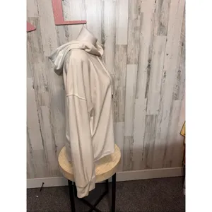 DKNY Sport Velour Pullover Hoodie Cream Women’s XL thumbnail 4