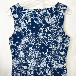 VTG Disney Medium Shift Dress Blue Floral Hidden Mickey‎ Sleeveless Resort 1293 thumbnail 6