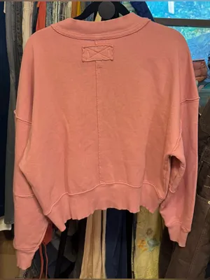 NWOT Free People We The Free Hi-Lo Pullover - dusty pink rose - XS thumbnail 8