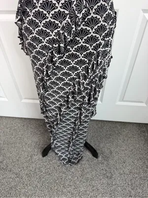 Thirty/Thirty LA Black Mesh Two Piece Maxi Skirt Crop Top Set Sz M NWOT thumbnail 6