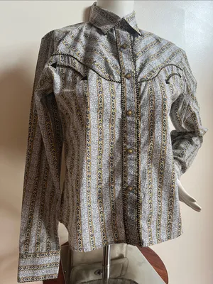 Panhandle Slim Western Shirt with snaps southwestern cattle rustler Bull riding thumbnail 5
