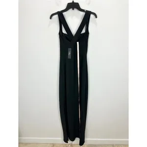 Lulus Glamorous Dedication Black Sleeveless Column Maxi Dress Formal Medium NWT thumbnail 9