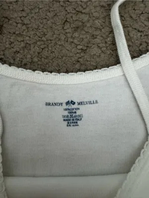 Brandy Melville lace trim scoop neck cami tank thumbnail 2